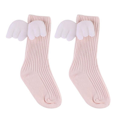

Newborn Baby Knee High Socks Wings Pattern Stocking Cotton Infant