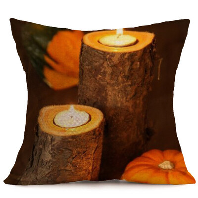 

Tailored Happy Fall Thanksgiving Day Soft Linen Pillow Case Cushion Cover Home Decor