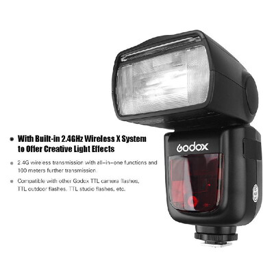 

Godox VING V860IIF Pioneering TTL Li-ion Camera Flash 24G Wireless X System 18000s HSS GN60 Master & Slave Flash with 2000mAh Li