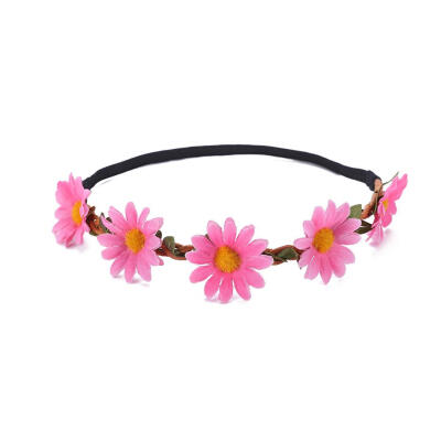 

Simulation Flowers Headband Kids Baby Summer Beach Hairband Party Headwear