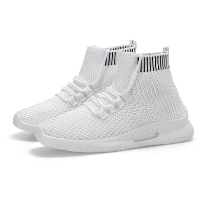 

FANCHENLAIKE ladies flying woven high-top breathable casual shoes 5856