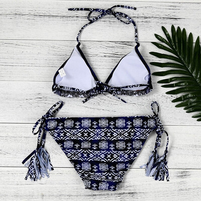 

Roseonmyhand Sexy Retro Tropical Floral Leaf Bikini Bathing Suit Swimsuit Women Swimwear