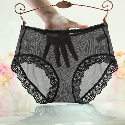 

Women Sexy Underpants Briefs Ultra-thin Mesh Lace Transparent Seamless Knickers