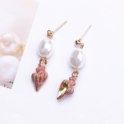 

EK693 Boho Vintage Natural Shell Drop Earrings For Women Beach Small Conch Pearl Drop Earring Wedding Jewelry Accessories