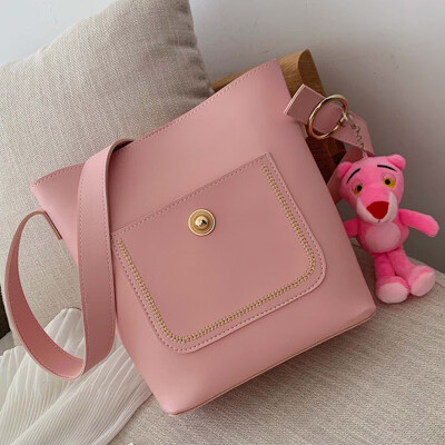 

Water bucket bag girl 2019 new summer package Korean simple arts mother single shoulder satchel