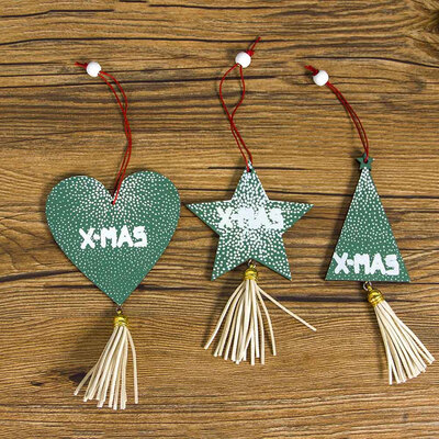 

Wooden Christmas Hanging Decoration Painted Christmas Love Letter Card Pendant