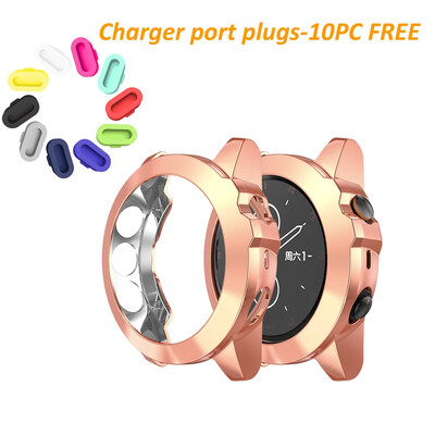 

ECSEM TPU Covers Compatible with Garmin Fenix 5X Plus Watch Case Charger Port Protector Cover for Fenix 5X Plus Accessories