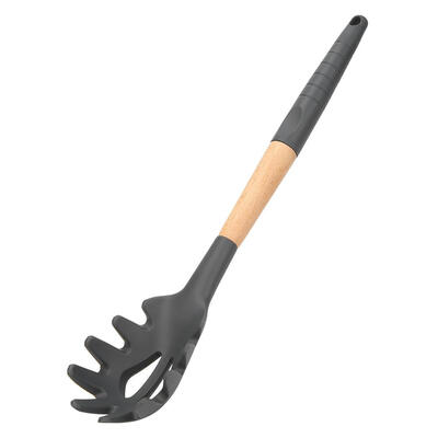 

Silicone Kitchenware Shovel Rice Spoon Butter Brush Cookware wBeech Handle