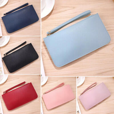 

Hot Women PU Leather Wallet Card Holder Phone Purse Zipper Handbag 6 Colour