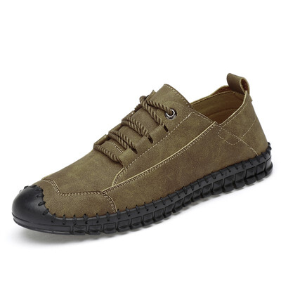 

Mens Shoes Fashion Casual Work Shoes Light Breathable Shoes Lace Up Shoes Black Khaki Yellow Size 38-46