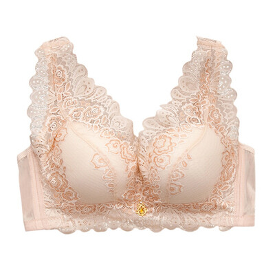 

Underwear Suit Female Summer Small Chest Bra Gathered To Receive A Pair Of Breast Girls Without Rims Sexy Lace Thin Bras