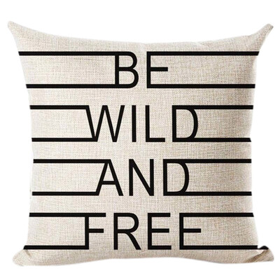 

〖Follure〗White letter heart linen linen pillowcase cushion cover