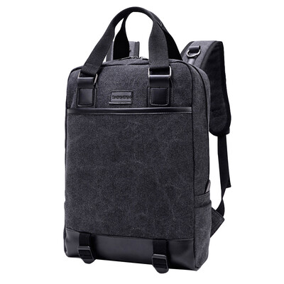 

Tailored male large capacity computer bag portable shoulder bag travel bag canvas bag BK