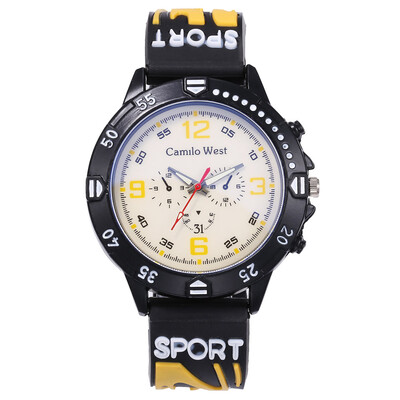 

New hot mens sports silicone watch student casual outdoor quartz watch mens section
