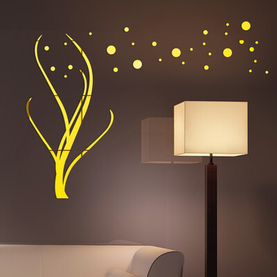 

〖Follure〗3D Diy Flower Shape Acrylic Wall Sticker Modern Stickers Decoration