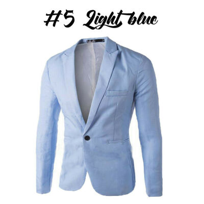 

New Mens Suit Coat Regular Serge Blazer Button Business Casual Jacket Summer