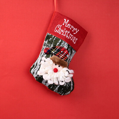 

Toponeto Christmas Stocking Large Sock Santa Claus Candy Gift Bag Xmas Tree Hanging Decor