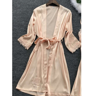 

Women Satin Robe Kimono Night Gown Bridesmaid Robes Sleepwear Bathrobe 2019