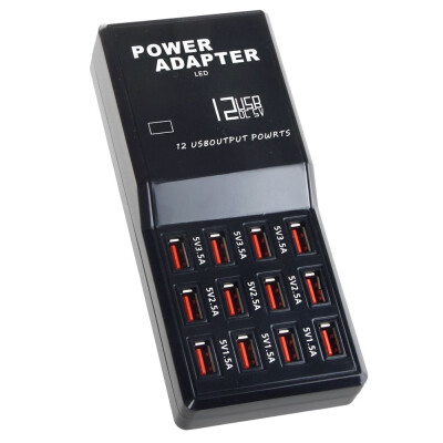 

858 12 Port 5V 12A Family-Sized Desktop USB Rapid Charger Output Compatible with Auto Detect Technology