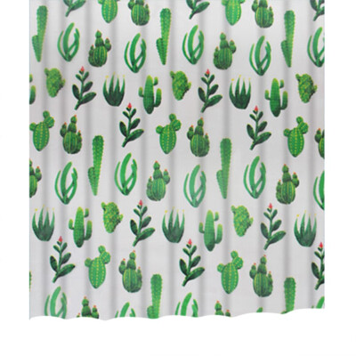 

Waterproof Decor Printed PEVA Shower Curtain Thickened Bathroom Decor 6FT