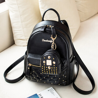 

Shoulder bag female Korean mini bag fashion Joker student bag studded womens backpack