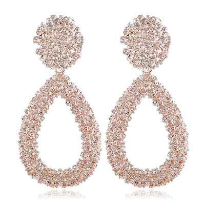 

New Fashion Geometric Rectangle Drop Earrings Long Metal Earrings Women Earrings
