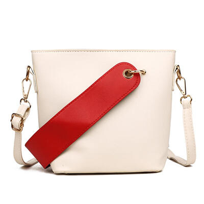 

PU Leather Women Bucket Bags Strap Zipper Women Handbags Lady Shoulder Bags