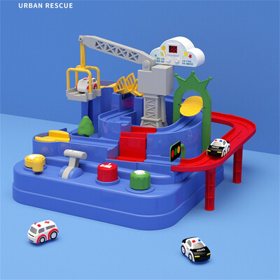 

Tailored Kids Car Adventure Game Through Customs Inertial Vehicle Railway Track Toys Gift