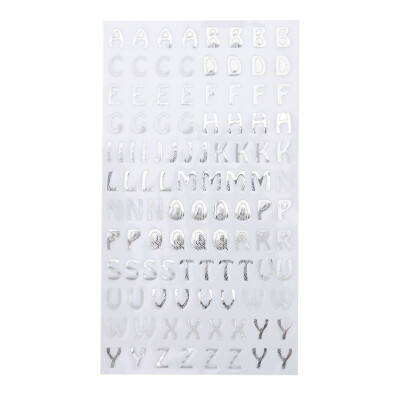 

1pc 95X175cm SilverGold Digital Letter Numbers Decorative Sticker for Scrapbooking DIY Crafts