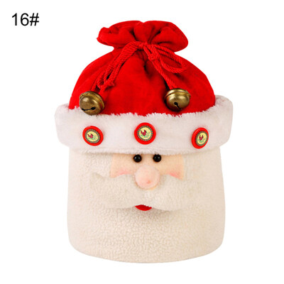 

Christmas Santa Deer Snowman Pattern Apple Candy Gift Storage Bag Tree Decor
