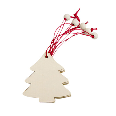 

〖Follure〗6Pcs Christmas Decor Gifts Wooden Pendant Tree Ornament Party Home Hanging Decor