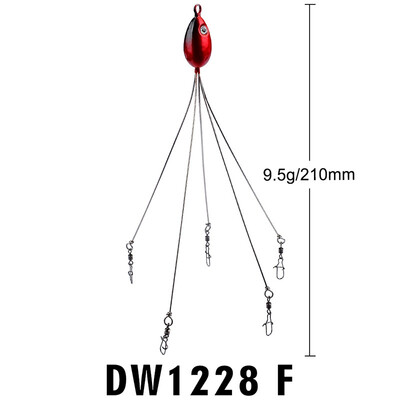 

Umbrella Fishing Lure Rig 5 Arms Alabama Rig Head Swimming Bait Fishing Group Lure Snap Swivel Fishing Tackle