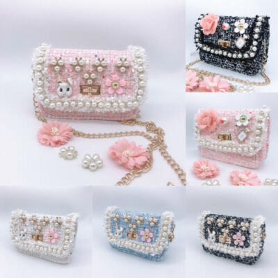 

Cute Rabbit Pearl Shoulder Bag GirlsKids Handbag Cross Body Small Messeger Purse