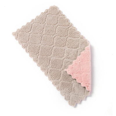 

Multifunctional Comfortable Cleaning Kitchen Double Layers Strong Absorbent Dish Washing Rag Thick Simple Dishcloth