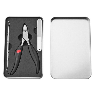 

3pcs Stainless Steel Olecranon Pliers Nail File Clippers Cuticle Pusher