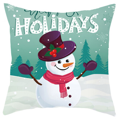 

Siaonvr Merry Christmas Short Plush Pillowcase Sofa Pad Set Home Decoration 18x18 Inch