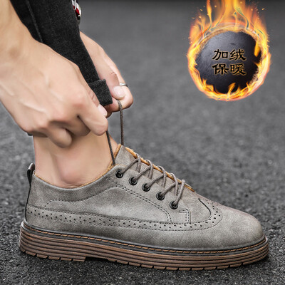 

Mens shoes summer new mens England wild Korean version of the trend of casual shoes shoes shoes tide shoes warm plus velvet shoes