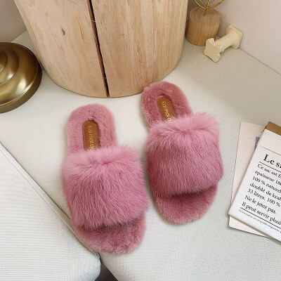 

Maomao slippers for women wearing fashionable sandals with flat soles in autumn&winter