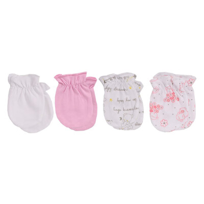 

0-6Months Baby Accessories Newborn For Babies Baby Girls Boys Cotton 34Pcslot Print Baby Gloves Mittens Baby Anti Scratching