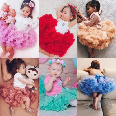 

New Girls Kids Tutu Skirt Kids Dance Pettiskirt Party Dress Ballet Fluffy Layer Tull