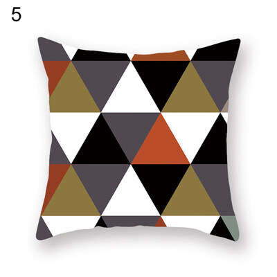 

Line Triangle Geometric Pattern Pillow Cover Cushion Case Home Car Sofa Decor