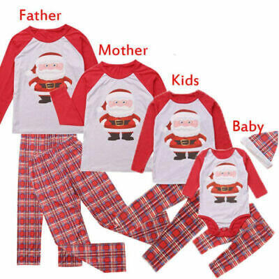 

UK Family Matching Adult Kids Christmas Pyjamas Xmas Nightwear Pajamas PJs Sets