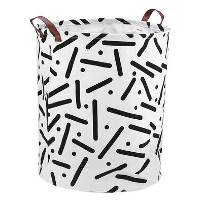 

Portable Canvas Clothes Storage Barrel Kids Bedroom Toys Holder Basket