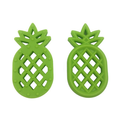 

100 Food Grade Safety Soft Silicone Pineapple DIY Nursing Teething Baby Teether