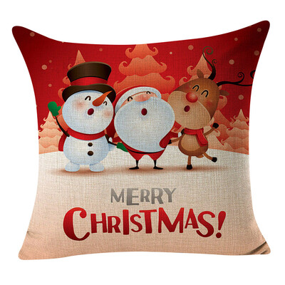 

Tailored Christmas Pillow Cover Linen Pillowcases Decorative Home Decoration 45x45cm