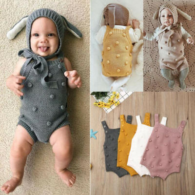 

UK Newborn Infant Winter Baby Boy Girl Romper Bodysuit Jumpsuit Clothes Outfits