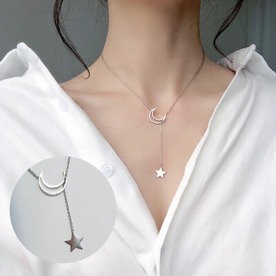 

Woman Beautyful Necklace Geometric Four Leaf Clo-ver Heart Shape Crystal Pendant Necklace Jewelry