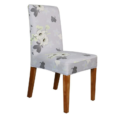 

Printed Chair Cover Soft Milk Silk Home Seat Protector Stretch Anti Dust