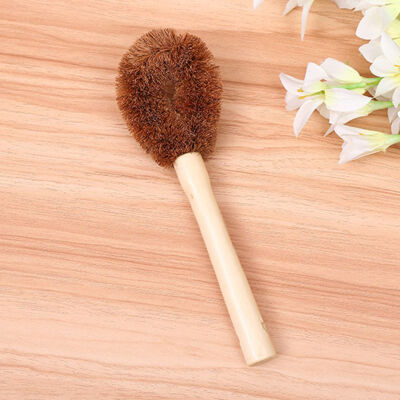 

Coconut Fiber Long Hand Pot Washing Brush Non-Stick Oil Bowl Brush for Kitchen CleanupDecontamination