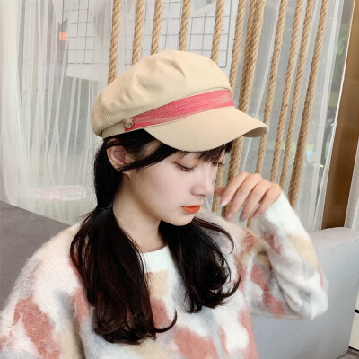 

Beret autumn thin Korean version of 100 navy hat art octagonal hat British network celebrity hat duck tongue hat woman tide